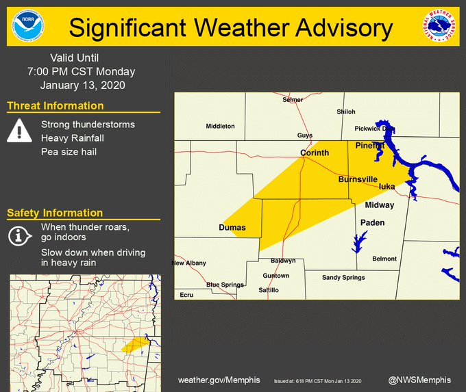 Significant weather advisory issued for Alcorn County