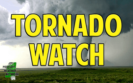 Tornado Watch issued for 53 counties in Mississippi for Sunday