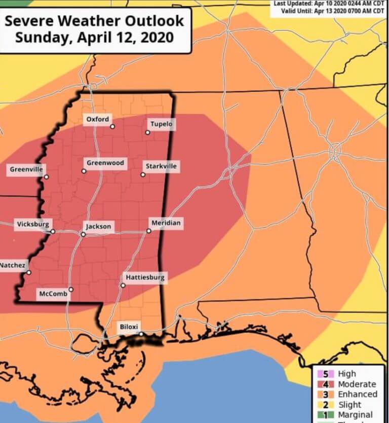 Severe weather for much of Mississippi with strong likelihood of