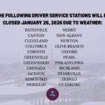 Mississippi Driver Services Stations Closed or Delayed Due to Winter Weather Photos from Mississippi Department of Public Safety (Official)'s post