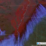 Satellite Image Shows Snow and Ice Patterns in Mississippi and Alabama Here's a similar image to the video posted earlier today