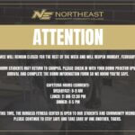 NEMCC Adult Education to Reopen Feb. 2 after week-long closure NEMCC Adult Education will remain closed for the remainder of the week and will reopen on Monday, Fe