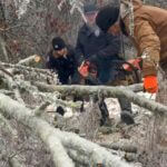 CPD Sergeant Uses Chainsaw to Clear Debris Sgt. Waters getting it done this morning with a chain saw