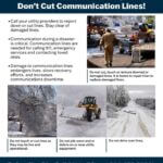 Utility officials urge avoiding contact with downed communication lines Don’t cut communication lines