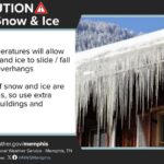 Authorities Warn of Falling Snow and Ice Near Buildings Continue to be very careful near buildings and any overhangs for sliding and falling snow and ice sl