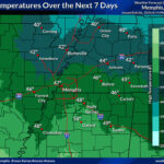 Dry cold front to lower temperatures before warming up Sunday A dry cold front will decrease temperatures with highs in the upper 30s to lower 50s tomorrow