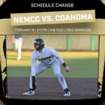 NEMCC Baseball Changes Schedule, Hosts Coahoma in Doubleheader BSB | SCHEDULE UPDATE: NEMCC Baseball will no longer participate in a round-robin event at Delta Sta