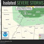 Marginal risk for severe storms in western Tennessee on Thursday A Marginal Risk for severe storms is in place on Thursday for portions of West TN