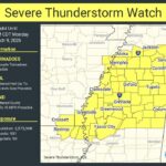 Severe Thunderstorm Watch Issued for Parts of Arkansas, Louisiana, Mississippi, Tennessee Photos from US National Weather Service Memphis Tennessee's post