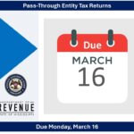 Pass-Through Entity Tax Returns Due March 16 Pass-Through Entity tax returns are due Monday, March 16