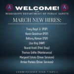 Mississippi Department of Public Safety Welcomes New Team Members Welcome to the Mississippi Department of Public Safety team!