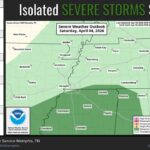 Marginal risk for severe thunderstorms forecast in North Mississippi Marginal risk for severe thunderstorms mainly over North Mississippi Saturday afternoon and evening