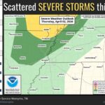 Storm risk downgraded in parts of Mississippi, Arkansas, and Tennessee 📢Update: The Marginal Risk (Level 1 of 5) has been pulled north out of northwest Mississippi, parts