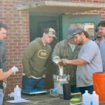 Construction students gain hands-on experience testing concrete at Northeast Our Construction students are getting hands-on this morning, testing concrete and sharpening their s