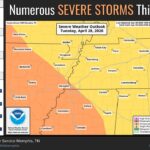 Severe storms expected in Tennessee and Mississippi this afternoon and evening Photos from US National Weather Service Memphis Tennessee's post