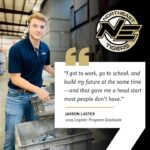 High school student finds career path through NEMCC apprenticeship program “Like a lot of seniors, I didn’t know exactly what I wanted to do,” Laster said