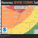Tornado Threat Increases in Memphis Area, NWS Warns of Severe Weather Photos from US National Weather Service Memphis Tennessee's post
