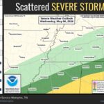 Severe weather outlook reduced in latest forecast Here is the updated day 1 outlook