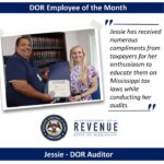 DOR Auditor Jessie Named April Employee of the Month Congratulations to DOR Auditor Jessie on being named April Employee of the Month!