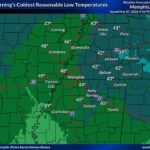 Clear Skies Could Lead to Cooler Temperatures Overnight Near perfect radiational cooling (clear skies and light to calm winds) may cause temperatures to dro