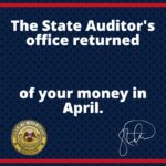 Mississippi Office of the State Auditor returns more than $113,000 to taxpayers in April The Mississippi Office of the State Auditor is proud to announce that we returned $113,165.59 back t
