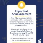 Mississippi health officials to offer free Tdap vaccines and vital records in Lincoln County ⚠️ MSDH to Offer Free Tdap Shots and Vital Records in Lincoln County