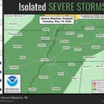 Marginal risk for severe thunderstorms in the Mid-South this afternoon Marginal risk for severe thunderstorms across most of the Mid-South this afternoon into mid-evening