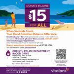 Corinth Police Department Hosts Blood Drive on June 3 🚨 REMINDER: Corinth Police Department Blood Drive 🚨