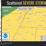 Storm risk elevated across the region with slight threat level We now have a Slight Risk (level 2/5) across our entire area
