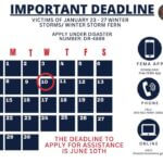 Final day to apply for winter storm assistance is Tuesday ❗❗REMINDER: Tomorrow is the final day for residents affected by the January 23–27 winter storms to a