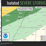 Cold front expected to arrive late tonight, with slight risk of isolated storms A cold front will approach our region late tonight
