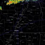 Line of Showers and Thunderstorms Moving Into Mid-South 5:15 AM Radar Update -