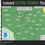Isolated Severe Weather Threat Forecasted for This Afternoon Isolated Risk (level 1/5) of severe weather this afternoon and early evening, featuring a primary th