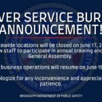 Statewide locations to close June 17, 2026, for training and assembly All statewide locations will be closed on June 17, 2026, to allow staff to participate in annual tra