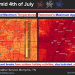 Heat and humidity persist into Independence Day weekend in Tennessee Photos from US National Weather Service Memphis Tennessee's post
