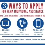 FEMA Offers Assistance to Storm Victims in Five Counties Residents in Franklin, Lamar, Lawrence, Lincoln, and Wilkinson counties: FEMA Individual Assistance