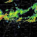 Severe Thunderstorm Warning Issued for Southeast Arkansas Radar update 5:45 PM...A few areas of thunderstorms moving across the Mid-South right now
