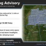 Dense Fog Advisory in Effect Until 10 a.m. Due to Clearing Skies and Saturated Grounds Clearing skies, light winds, and saturated soils will enhance the development of fog