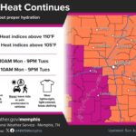 Heatwave Continues in Mid-South with Excessive Temperatures Photos from US National Weather Service Memphis Tennessee's post
