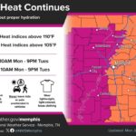 Extreme Heat Warning in Effect for Memphis Through Tuesday Photos from US National Weather Service Memphis Tennessee's post