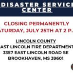 Mississippi disaster service center in Lincoln County to close Saturday Photos from Mississippi Emergency Management Agency's post