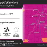 Extreme Heat Warning Issued for Memphis Area Through Tuesday Evening Photos from US National Weather Service Memphis Tennessee's post