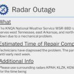 KNQA radar offline due to mechanical failure, officials rely on alternative tools The KNQA radar is down hard due to a mechanical problem