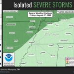 Severe Thunderstorm Risk Issued for Areas North of I-40 12 PM WEATHER UPDATE: