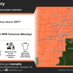 Heat Advisory Issued for Mississippi River Region with Temperatures Above 105 Degrees Photos from US National Weather Service Memphis Tennessee's post
