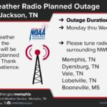 Weather radio transmitter in Jackson, Tennessee, to undergo maintenance 📢Just a reminder: Maintenance will be performed on the Jackson, TN National Weather Radio Transmitte