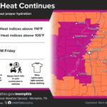 Extreme Heat Continues in Memphis, NWS Issues Warnings Photos from US National Weather Service Memphis Tennessee's post