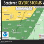 Severe Storm Risk Forecast for Wednesday Evening ⚠️There is a Slight Risk (level 2 of 5) for severe storms late Wednesday afternoon into Wednesday ni