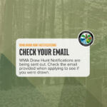 WMA Draw Hunt notifications being sent for 2026 seasons Email notifications for the following 2026 WMA Draw Hunts are being sent out!