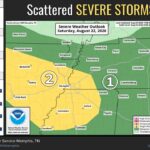 Severe Thunderstorm Risk Upgraded to Slight in Some Areas Risk upgrade🚨 Portions of the area are now under a Slight Risk for severe thunderstorms with the pot